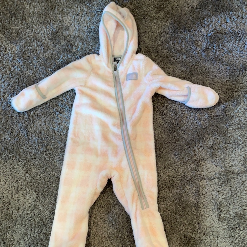 The North Face fleece snowsuit